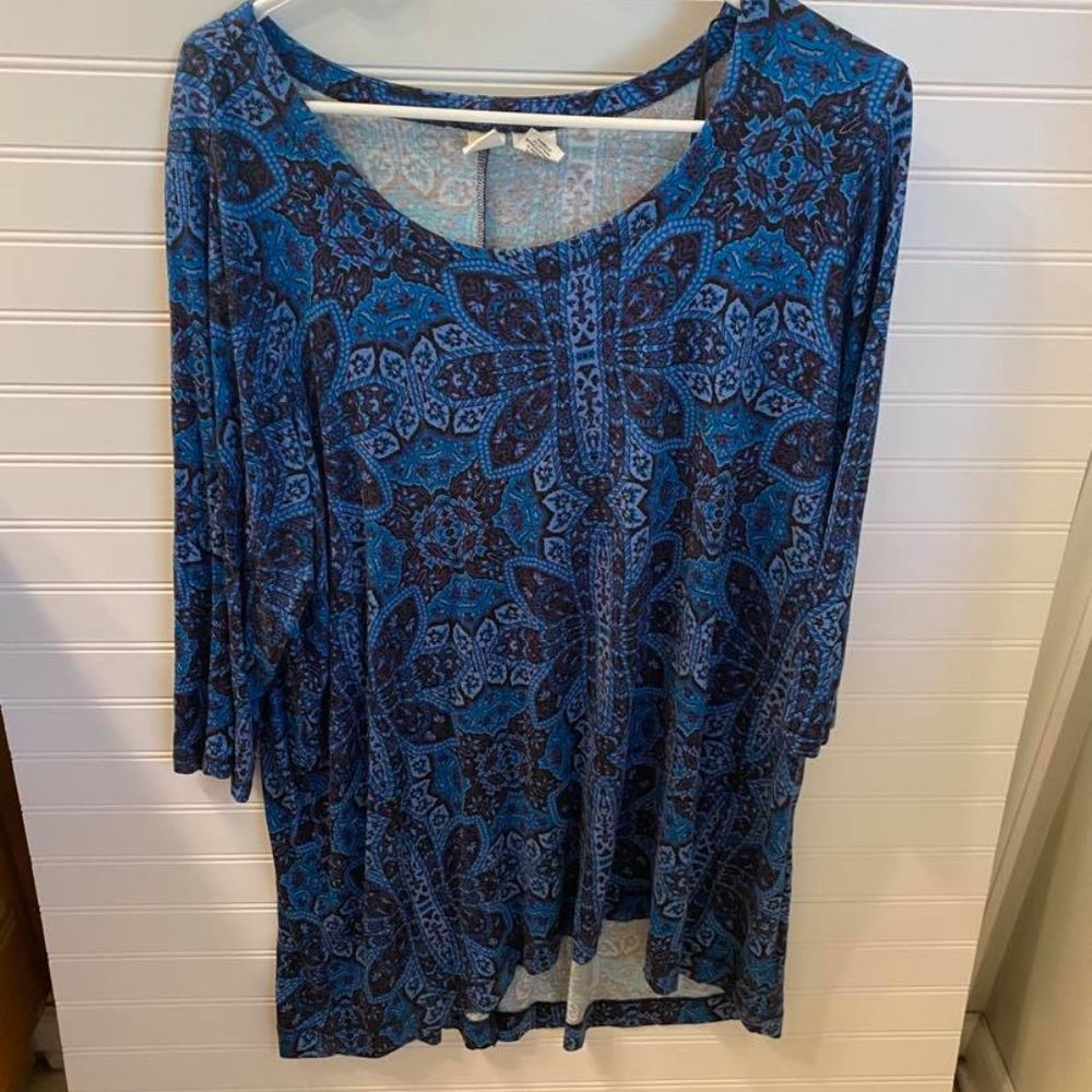 Artisan NY Multi Print Tunic Top 1X